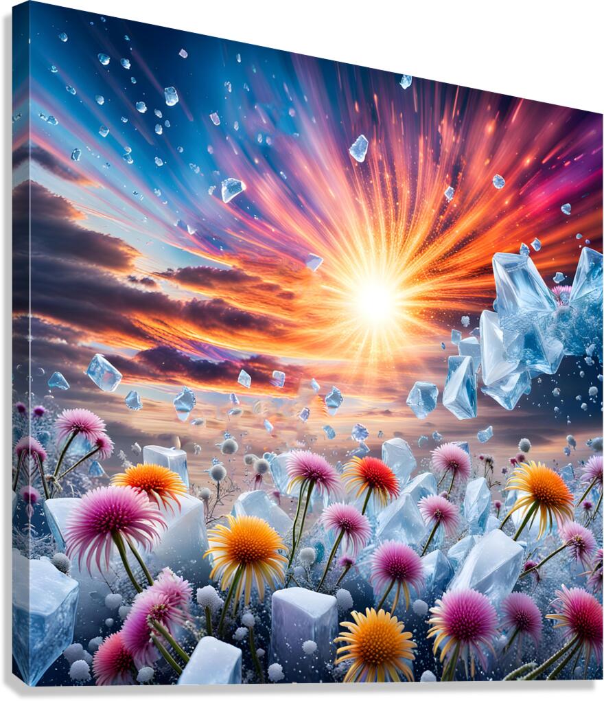 Flower Sunset  Canvas Print