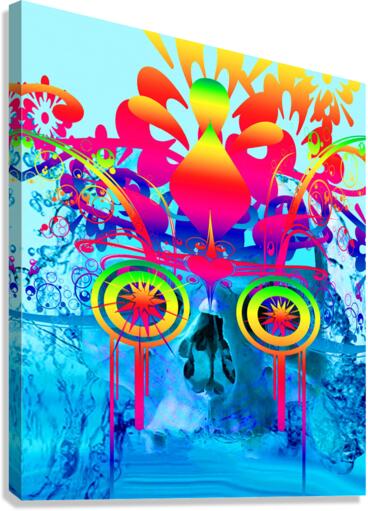 Psychedelic Skull Canvas Print