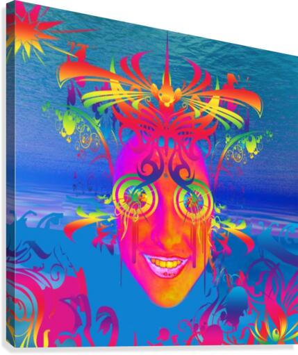 Psychedelic Fish Canvas Print
