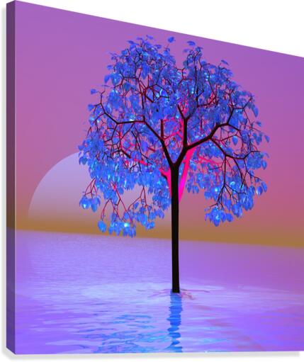 Tree Sunset Canvas Print