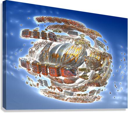 Spaceship Disintergration Canvas Print