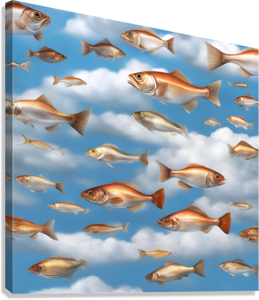 Raining Fish Canvas Print