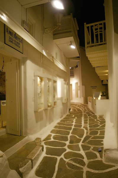 Santorini Cobblestones Print