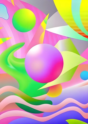 explore the vibrant abstract artwork characterize by Rehan