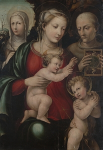 Virgin and Child with Saints John. Catherine and Bernardino of Siena [ca. 1565] by Bartolomeo Neroni [1505–1571]