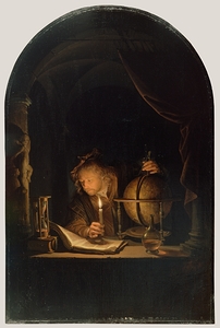Astronomer by Candlelight [late 1650s] by Gerrit Dou [1613–1675]