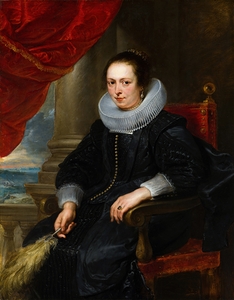 Portrait of a Woman.possibly Clara Fourment [c. 1630] by Peter Paul Rubens [1577–1640]