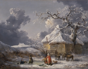 Winter Landscape with Figures [ca. 1785] by George Morland [1763–1804]