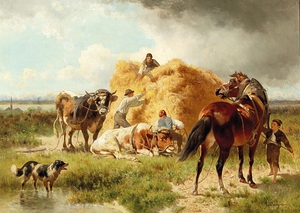 Harvest Scene by Conrad Bühlmayer [1835–1883]