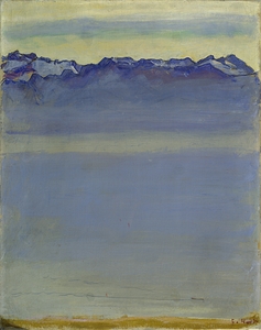 Lake Geneva with the Savoy Alps [1907] by Ferdinand Hodler [1853–1918]