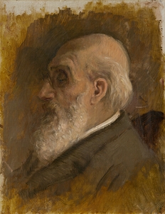 Painter’s Father Profile with Pince–nez [1890–1895] by Ladislav Mednyánszky [1852–1919]