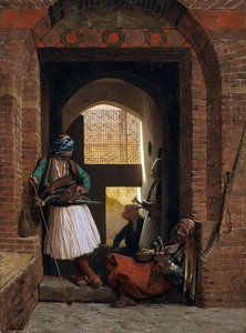 Corps de garde d’arnautes au Caire [1861.] by Jean–Léon Gérôme [1824–1904]