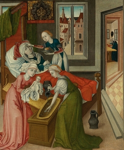 The Birth Of The Virgin by Master Of The Crucifixion Triptych [Austrian . 15th Century]