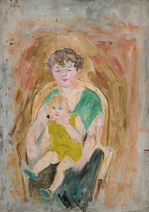 Mother and child [1925] by Tadeusz Makowski [1882–1932]