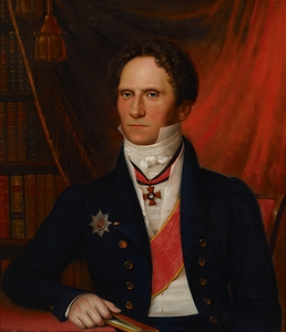 Portrait Of Baron Carl Johan Walleen by Johan Erik Lindh [1793–1865]