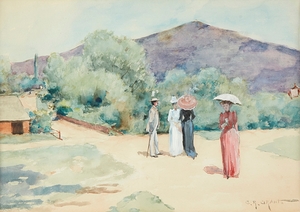 A Stroll by Clement Rollins Grant [1849–1893]