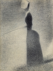 A Woman Fishing [1884] by Georges Seurat [1859–1891]