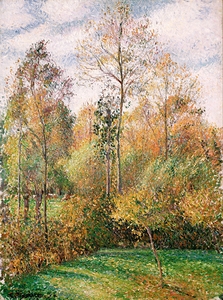 Automne. Peupliers. Eragny [Autumn. Poplars. Eragny] by Camille Pissarro [1830–1903]