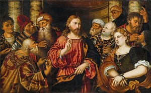 Christ and the Adultress by Rocco Marconi [active 1504–1521]