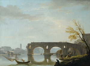 View of the Ponte Rotto Rome by Claude Joseph Vernet [1714–1789]