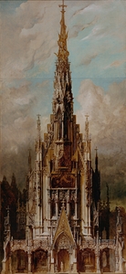 Gotische Grabkirche St. Michael. Turmfassade [1883] by Hans Makart [1840–1884]