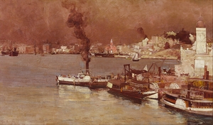 An autumn morning. Milson’s Point. Sydney [1888] by Tom Roberts [1856–1931]