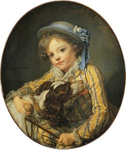 Boy with a Dog [c. 1757] by Jean–Baptiste Greuze [1725–1805]