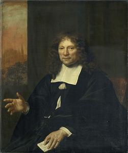 Daniel Niellius. Elder of the Remonstrant Church and Sampling Official of Alkmaar [1671] by Adriaen Backer [ca 1635–1684]