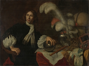 Posthumous Portrait of Aucke Stellingwerff. Admiral of Friesland. Killed in 1665 at Lowestoft by a Cannonball [1670] by Lodewijk van der Helst [1642–1693]