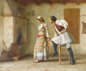 Flirtation by Theodoros Ralli [1852–1909]