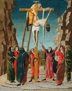 The Descent from the Cross [c. 1485] by Bernardino Butinone [1450–1507]