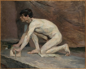 The Marble Polisher [1882–87] by Henri de Toulouse–Lautrec [1864–1901]
