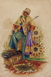 An Arab Musician by Rudolf Ernst [1854–1932]