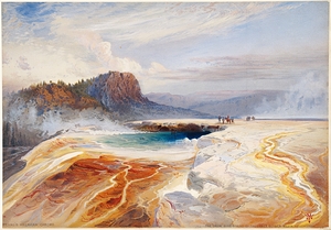 The Great Blue Spring of the Lower Geyser Basin. Yellowstone [ca. 1875] by Thomas Moran [1837–1926]