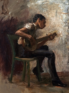 The Banjo Player by Thomas Eakins [1844–1916]