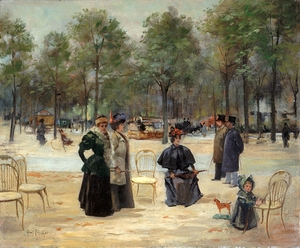 Aux Champs–Élysées [1895] by Louis Abel–Truchet [1857–1918]
