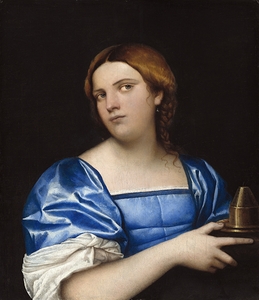 Portrait of a Young Woman as a Wise Virgin [c. 1510] by Sebastiano del Piombo [1485–1547]