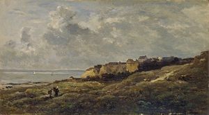 Coastal Landscape in Normandy [Villerville–sur–Mer] [1868] by Charles François Daubigny [1817–1878]