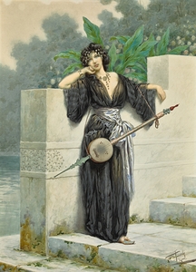 Idle Moments by Giuseppe Aureli [1858–1929]