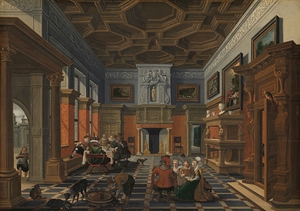 Interior with a Company [1622–1624] by Bartholomeus van Bassen [1590–1652]