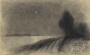 Mondesfinsternis bei Vollmond – an der Donau [1943] by Karl Wiener [1901–1949]