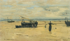 Plages Echouees [circa 1875–77] by Eugène Boudin [1824–1898]