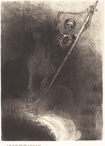 Et celui qui était monté dessus se nommait la Mort [And his name that sat on him was Death] [1899] by Odilon Redon [1840–1916]