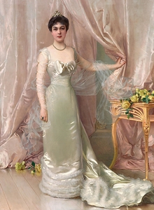 Portrait of Princess Evelyne Colonna di Stigliano by Vittorio Matteo Corcos [1859–1933]