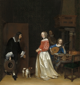 The Suitor’s Visit [c. 1658] by Gerard ter Borch [1617–1681]