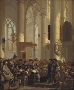 Interior of a Dutch Church [1659] by Rutger Van Langevelt [1635–1695]