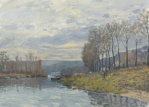 La Seine À Bougival [1873] by Alfred Sisley [1840–1899]