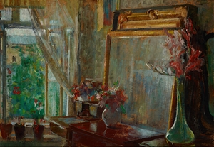Interior – Artist’s Studio in Krakow [1906] by Olga Boznanska [1865–1940]