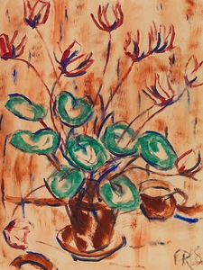 Alpenveilchen [1918] by Christian Rohlfs [1849–1938]