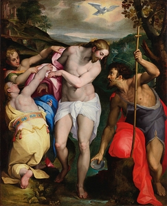 The Baptism of Christ by Orazio Samacchini [1532–1577]